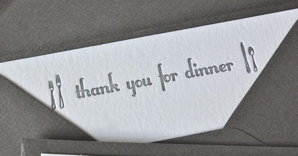 Thank You For Dinner