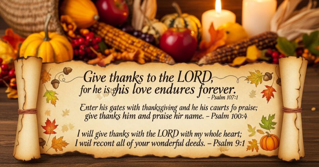 Verses on Thanksgiving to Encourage a Thankful Spirit