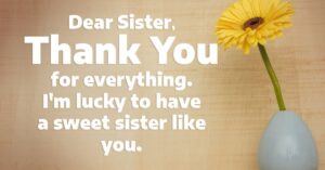 Sweet Thank You Sister Quotes