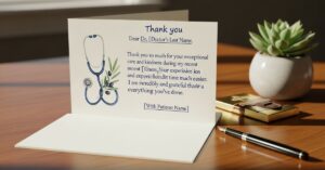 Thank You Note To Doctor