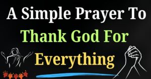 Thank You Prayer