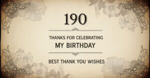 Thanks for Celebrating My Birthday