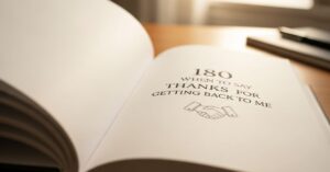 Thanks for Getting Back to Me